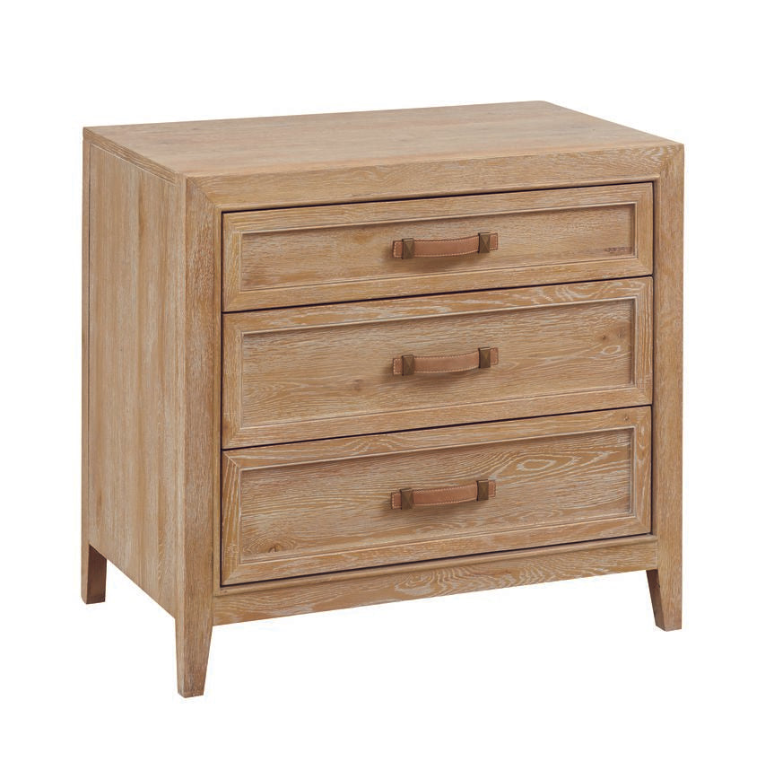 Courtland Blond White Oak Three Drawer Nightstand – The Tin Roof