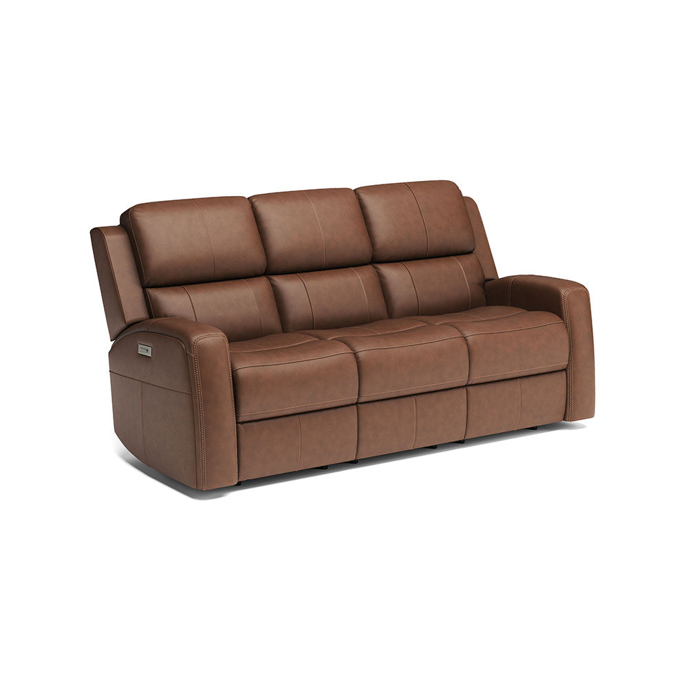 Linden Power Reclining Sofa in Caramel