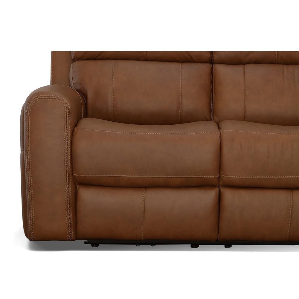 Linden Power Reclining Sofa in Caramel