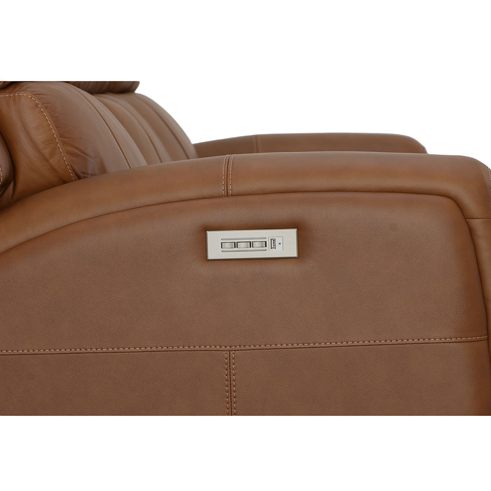 Linden Power Reclining Sofa in Caramel