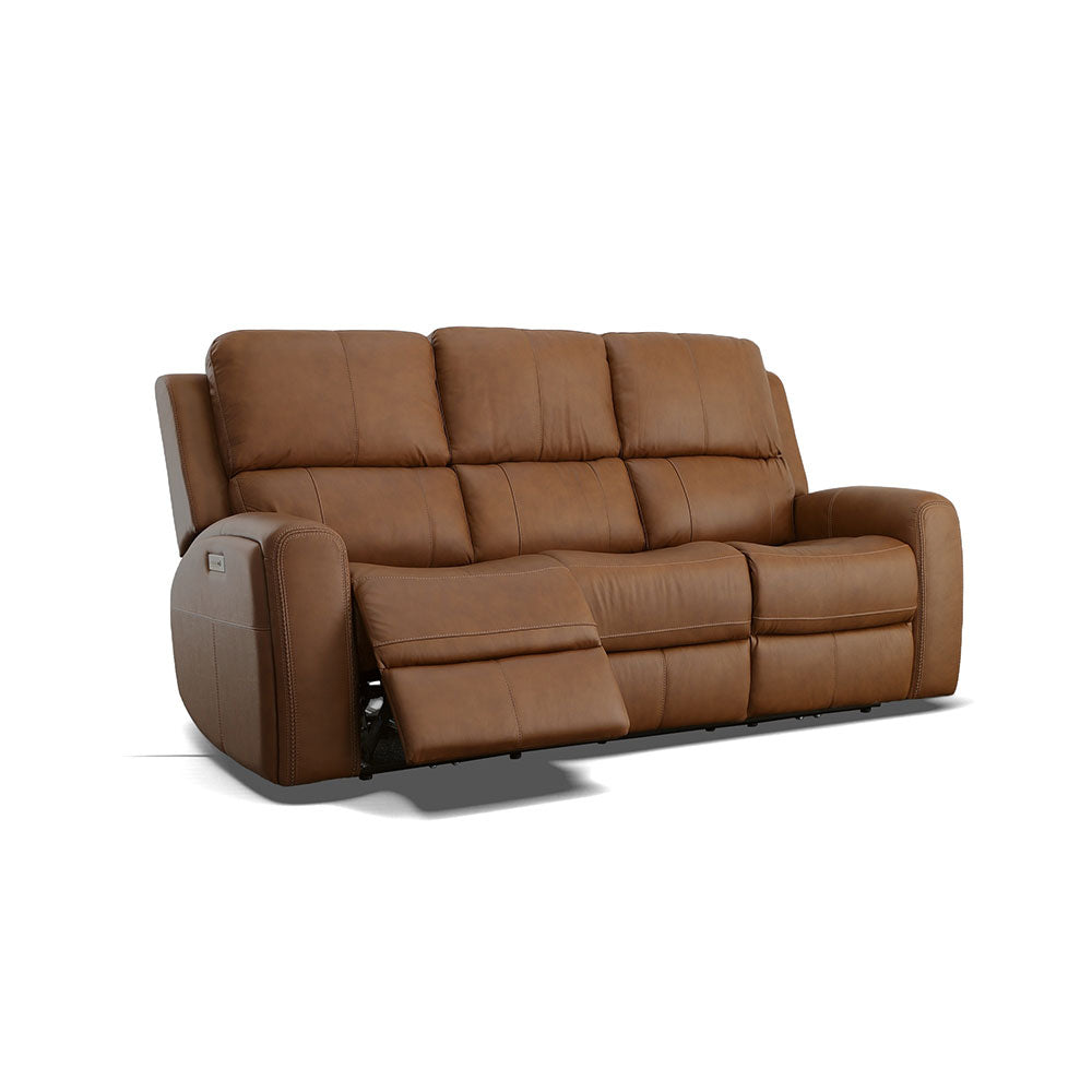 Linden Power Reclining Sofa in Caramel