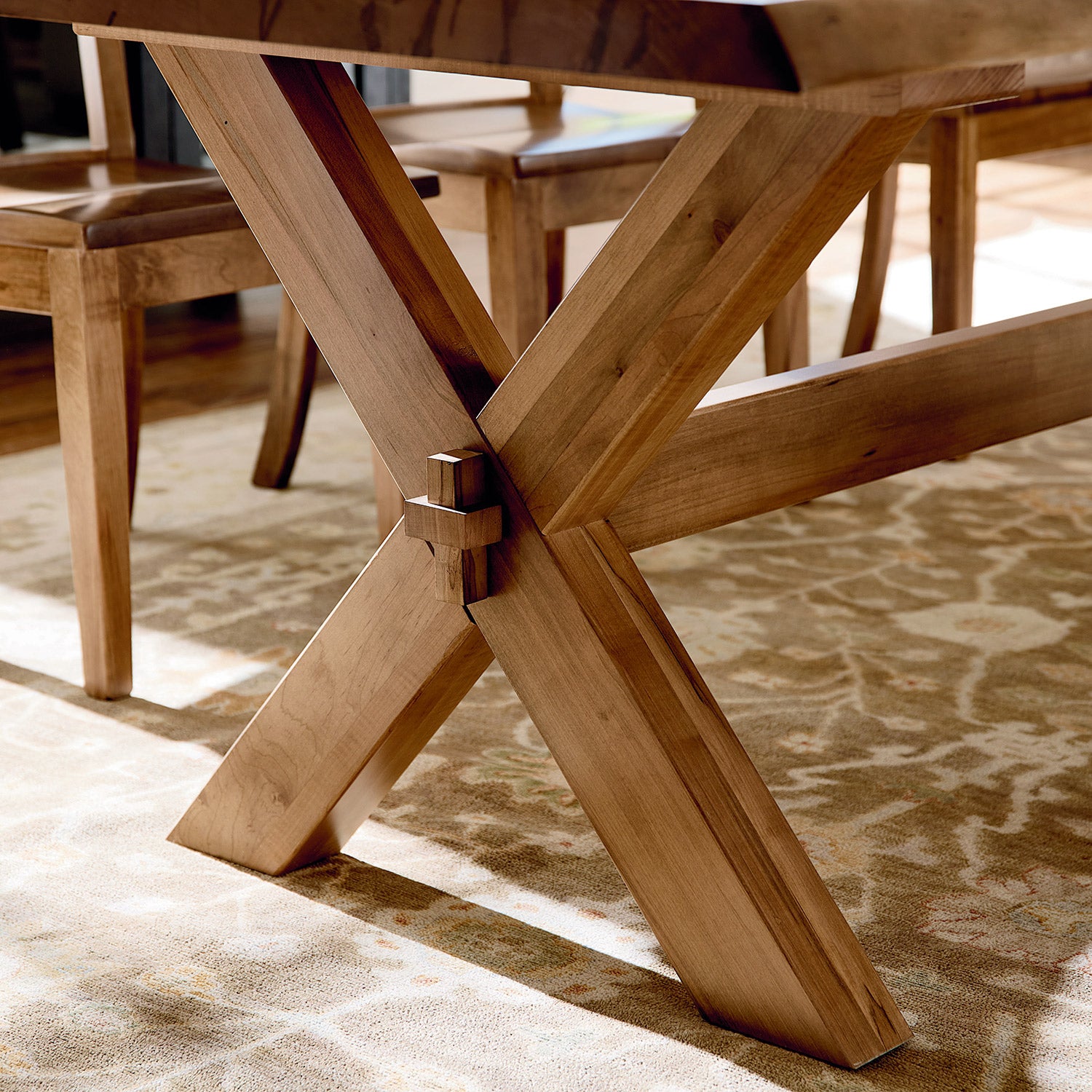 Crossbuck Maple Dining Table