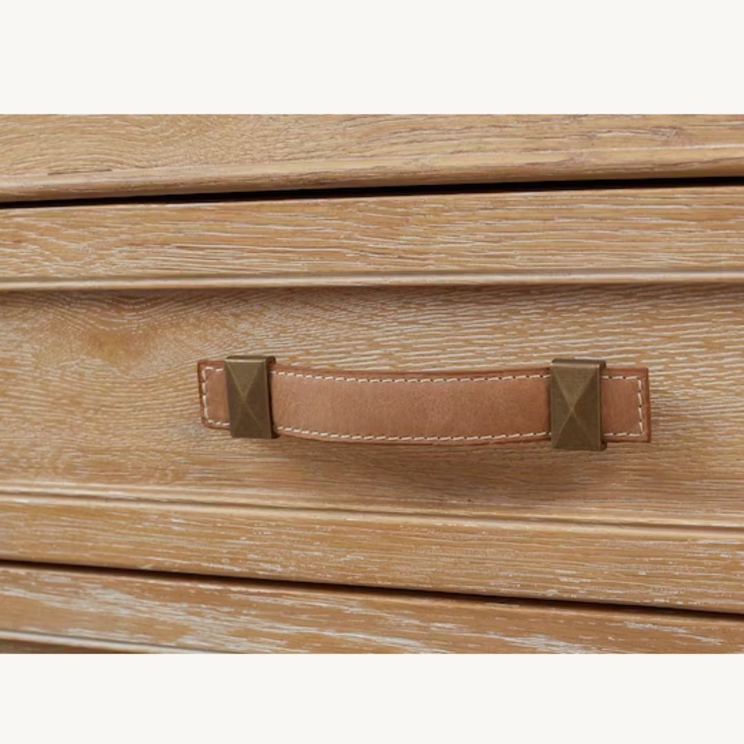 Courtland Blond White Oak Six Drawer Dresser