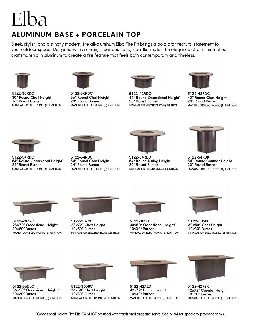 Elba Chat Height Fire Pit