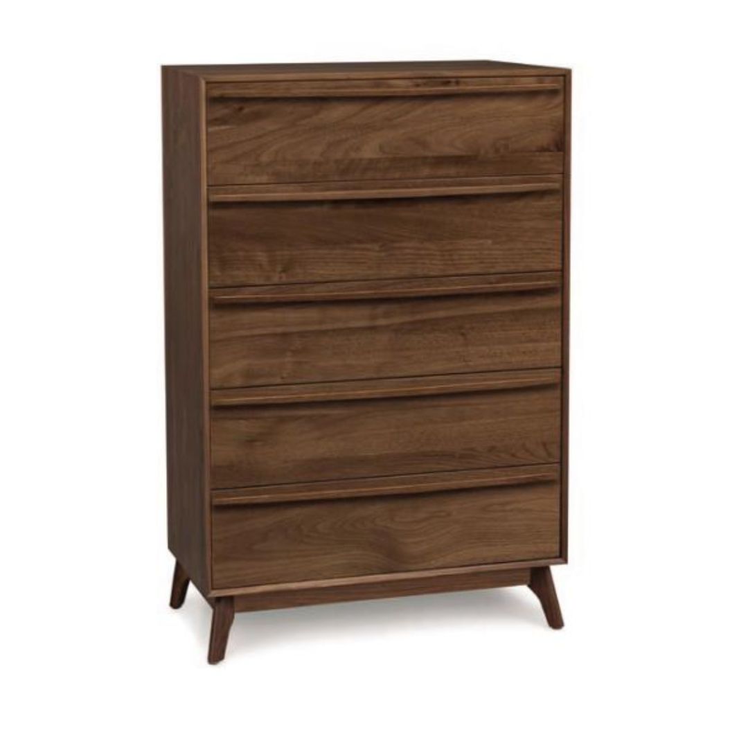 Catalina Natural Walnut Five Drawer Chest