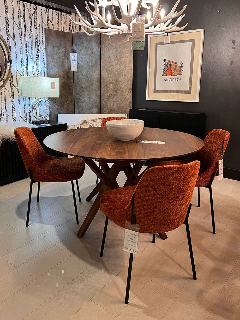 Exeter 54" Round Walnut Dining Table