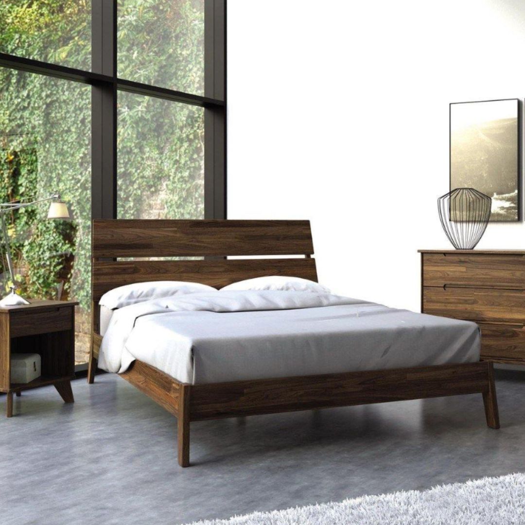 Linn Natural Walnut Cal. King Bed