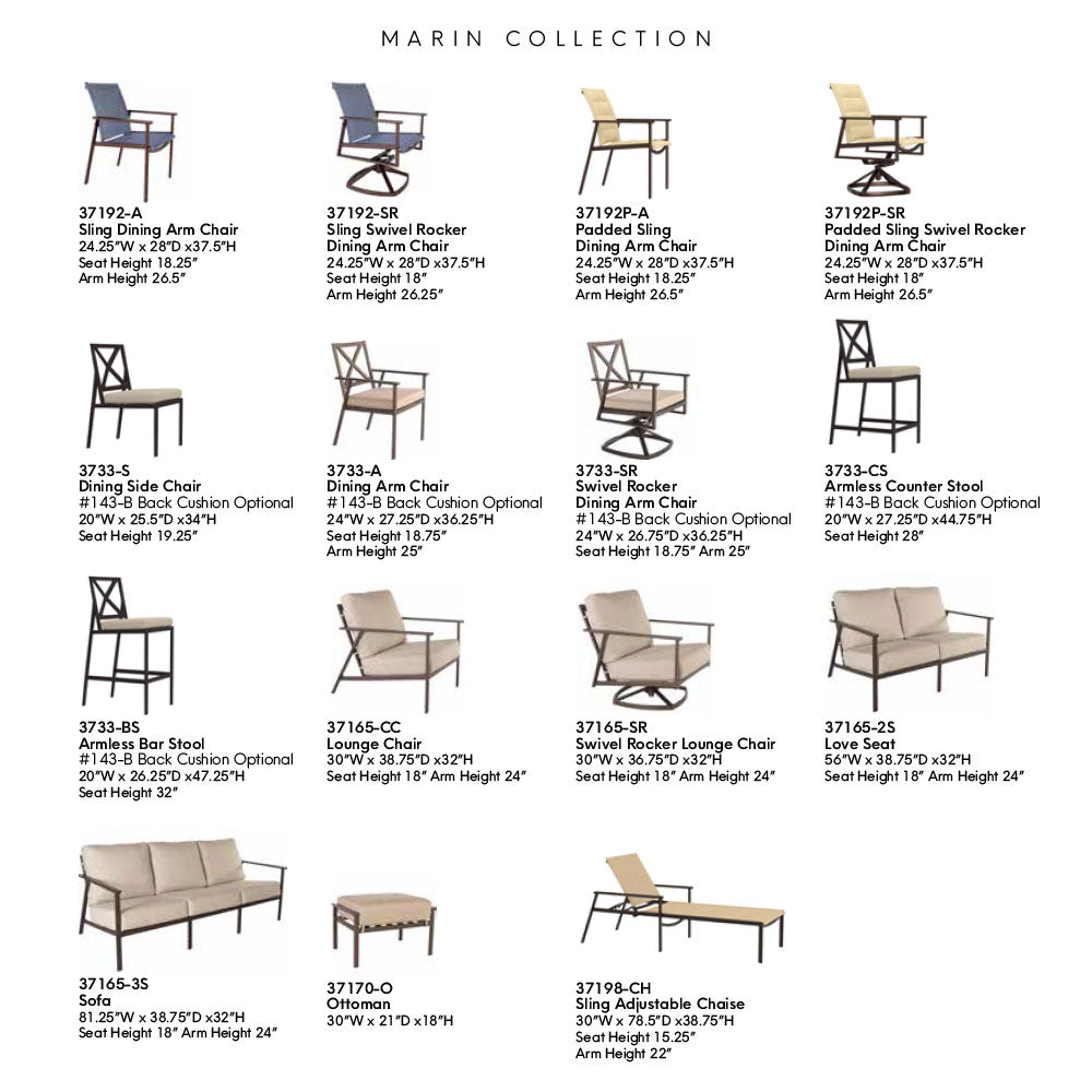 Marin Sling Swivel Rocker Chair