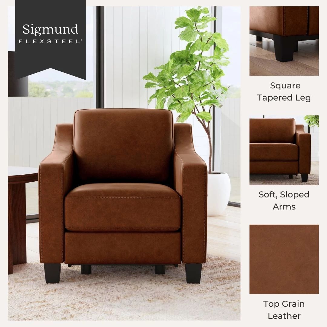 Sigmund Leather Power Inclining Chair