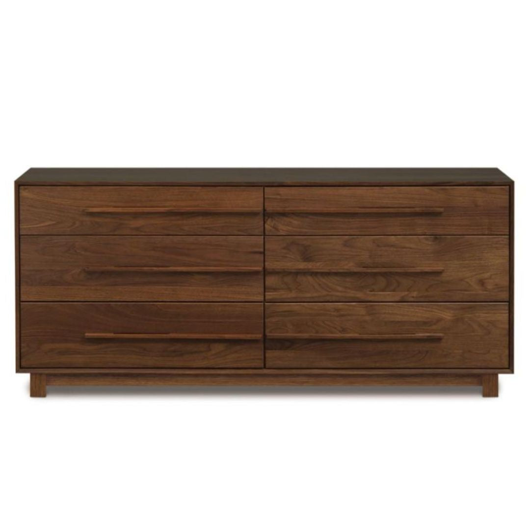 Sloane Natural Walnut Six Drawer Dresser