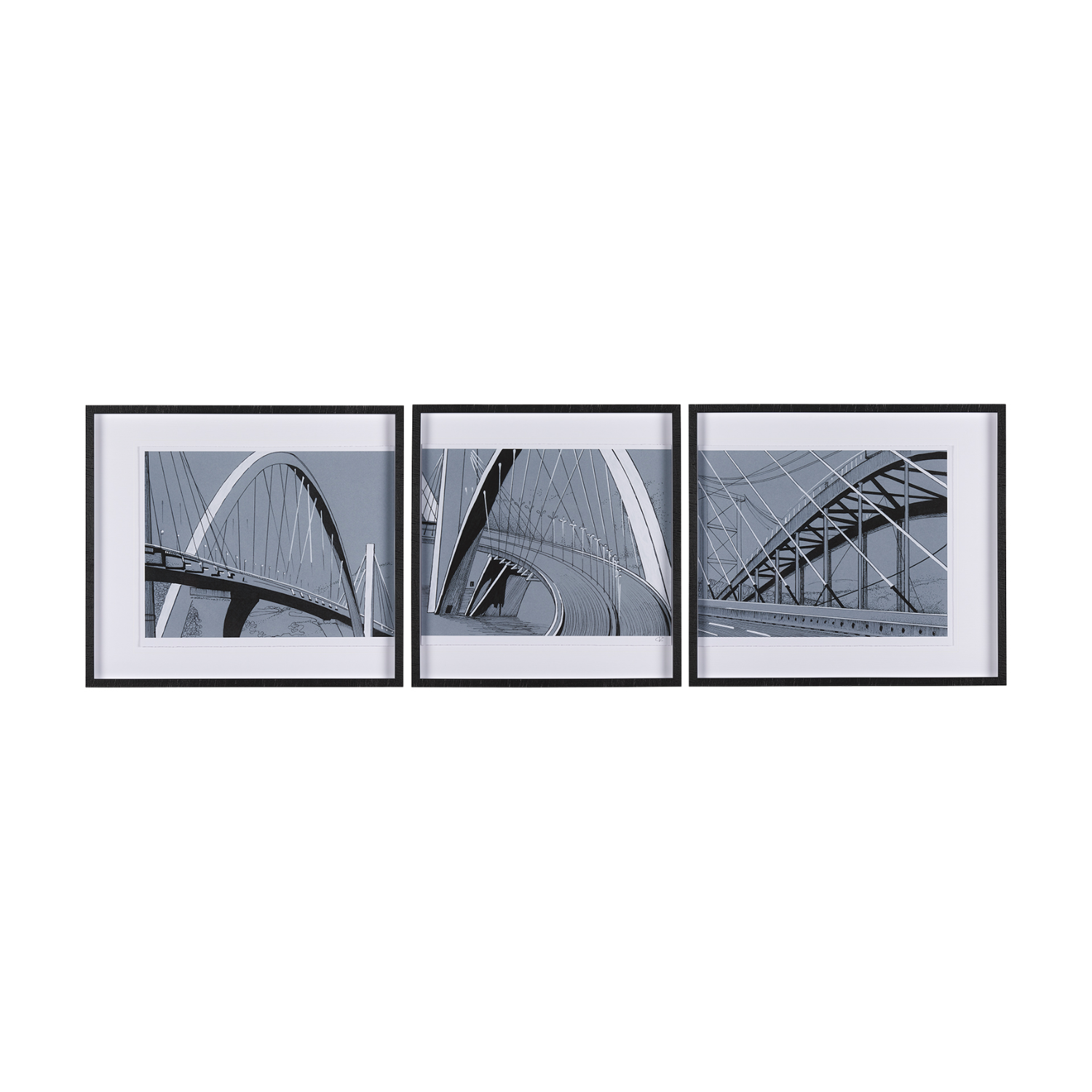 Bridge Framed Wall Art Set of 3