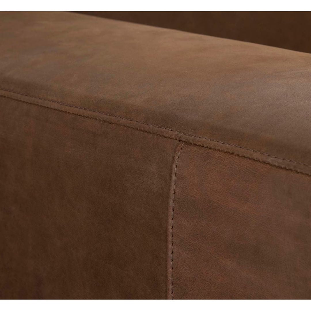 Weldon Leather Two Cushion Sofa