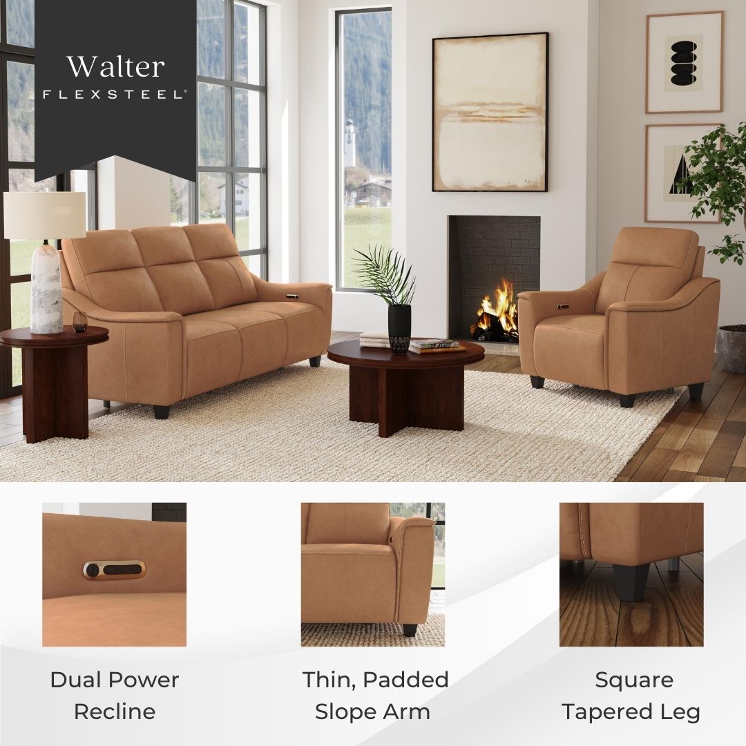 Walter Leather Power Reclining Sofa