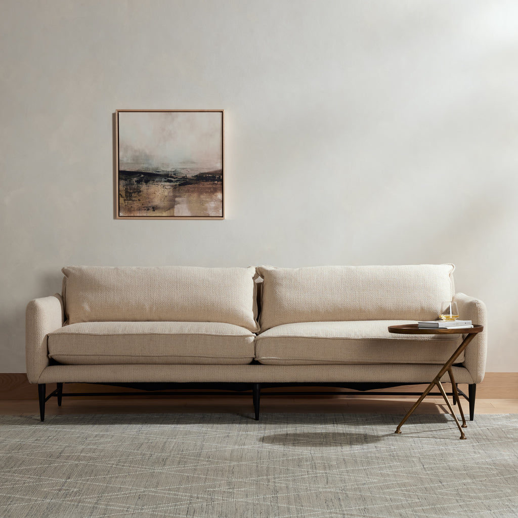 Delaney Irving Flax Fabric Sofa