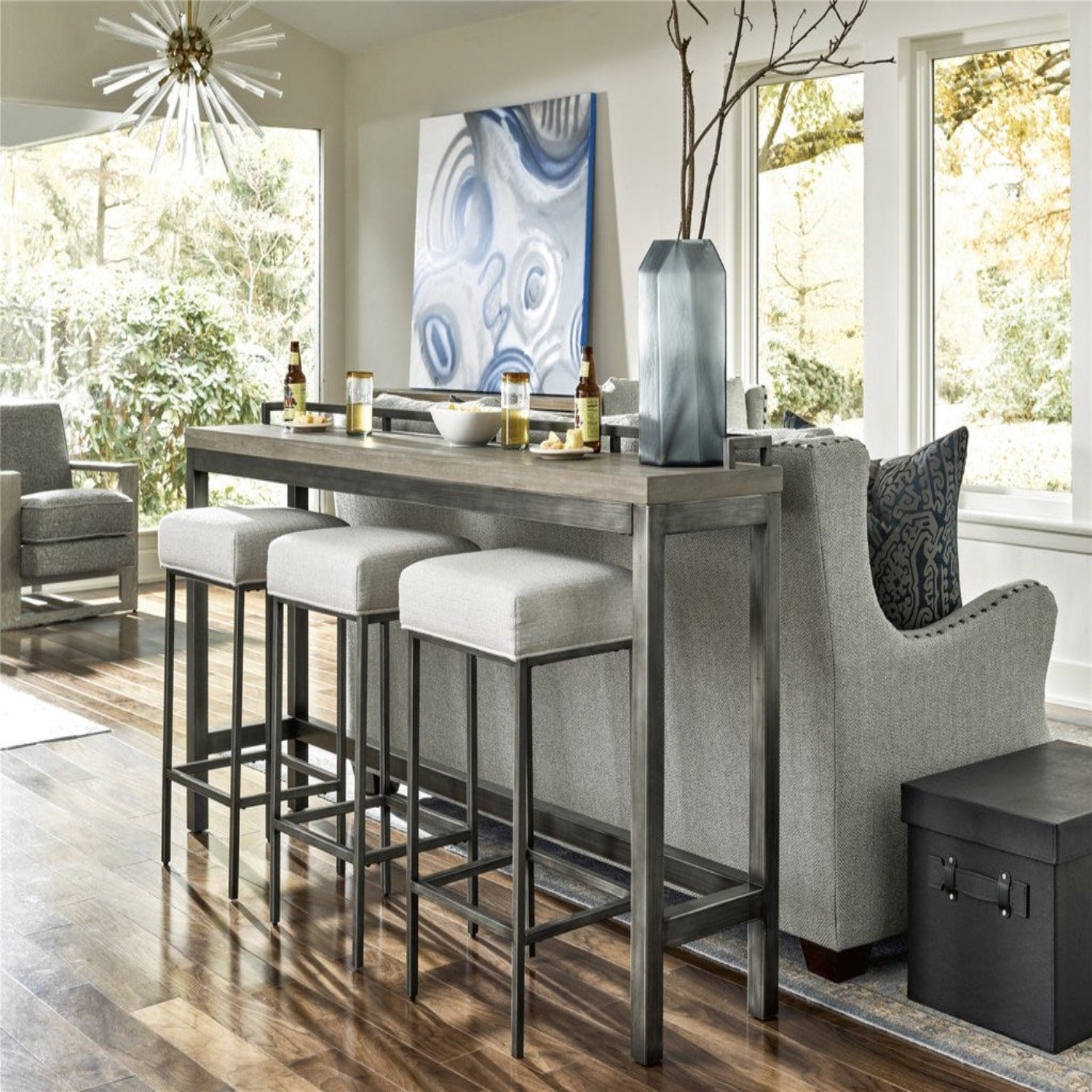 Mitchell Console Table with Stools