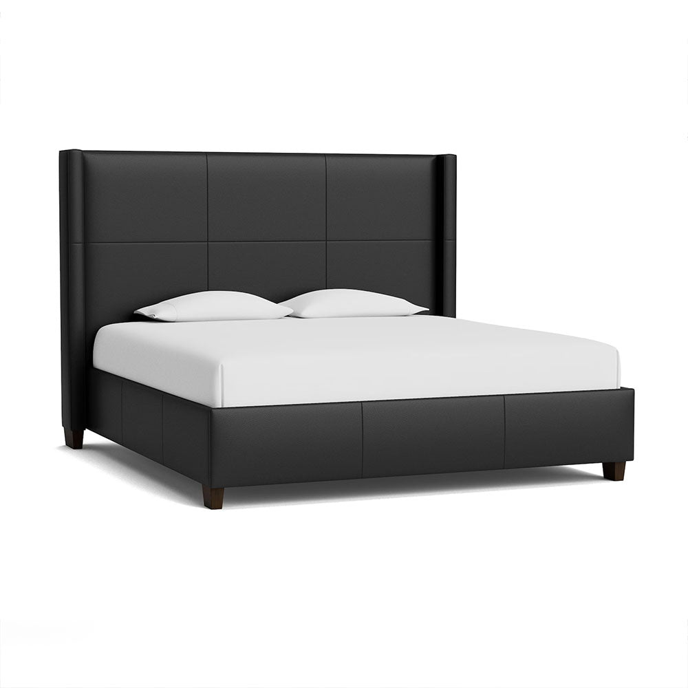 Dublin Black Leather King Bed