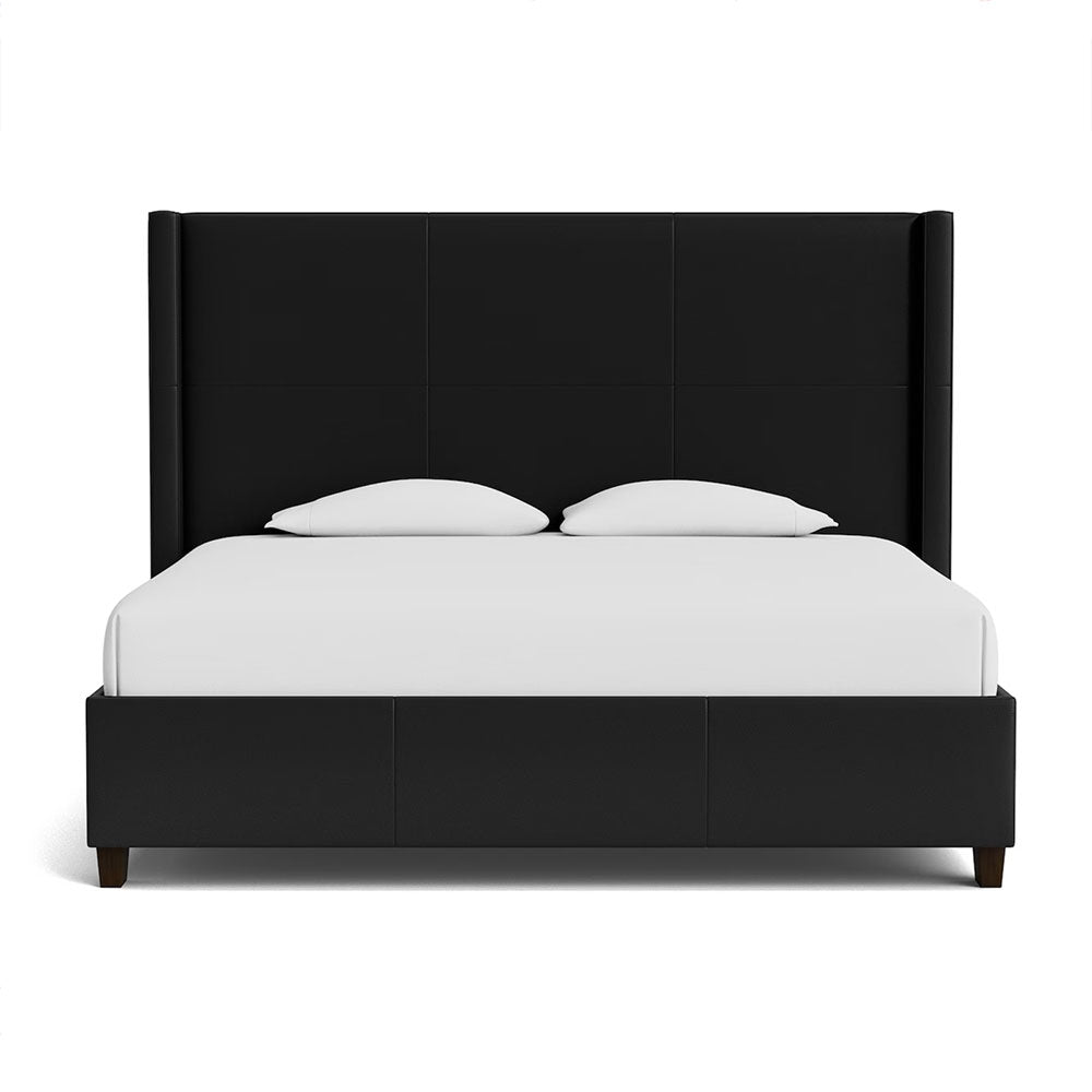 Dublin Black Leather King Bed