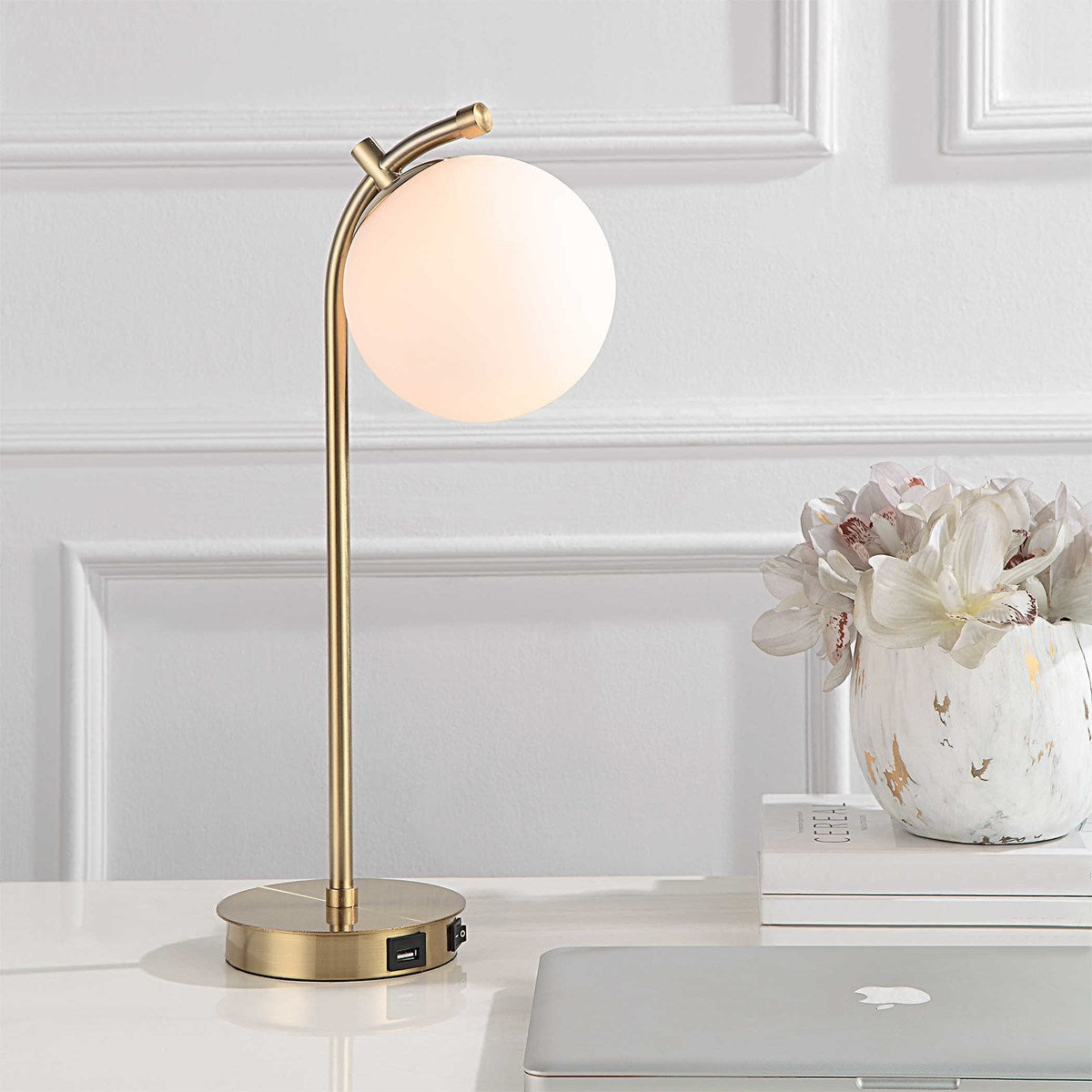 Gold Globe Desk Lamp