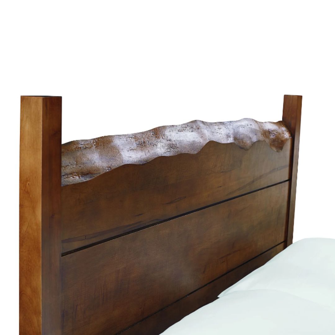 Heritage Maple Live Edge Panel King Bed