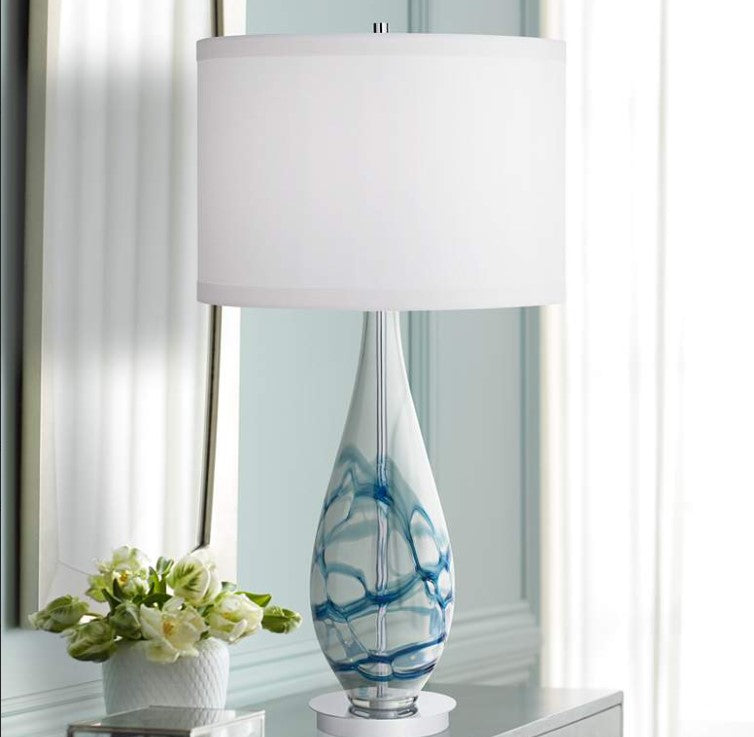 Indigo Swirl Table Lamp