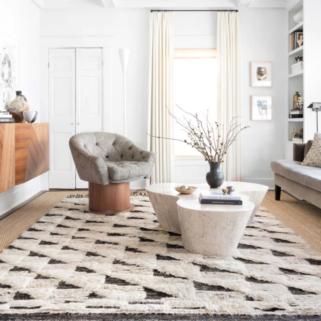 Khalid Natural/Black Rug