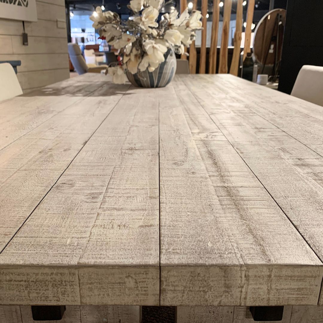 Larson Reclaimed Pine Large White Dining Table