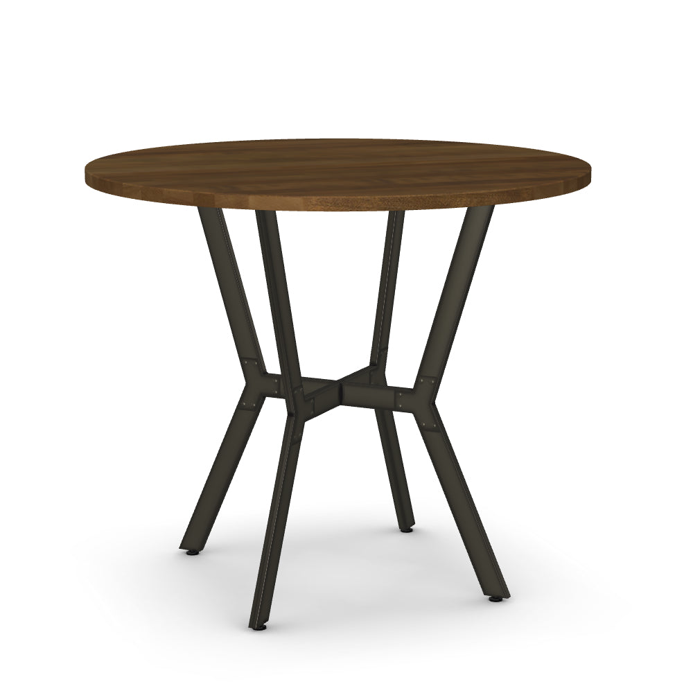 Norcross 42" Round Pub Table + 4 Architect Wood Swivel Stools