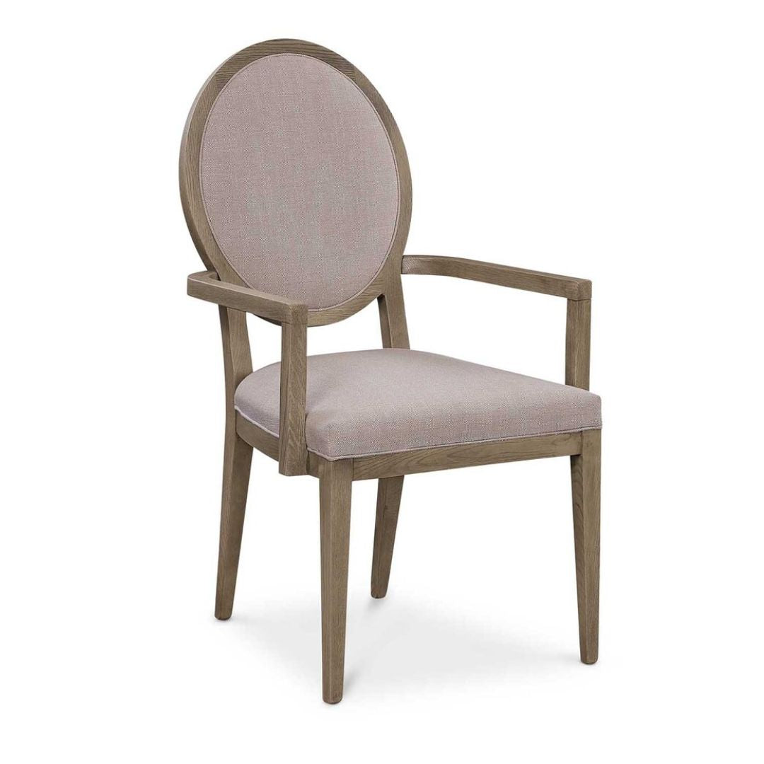 Ostrow Oak Fabric Arm Chair