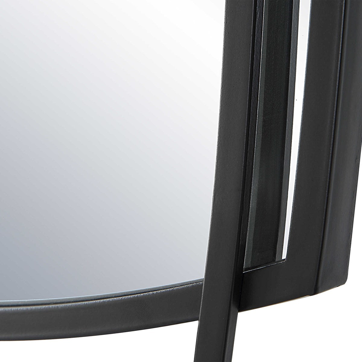 Satin Black Curved Mirror