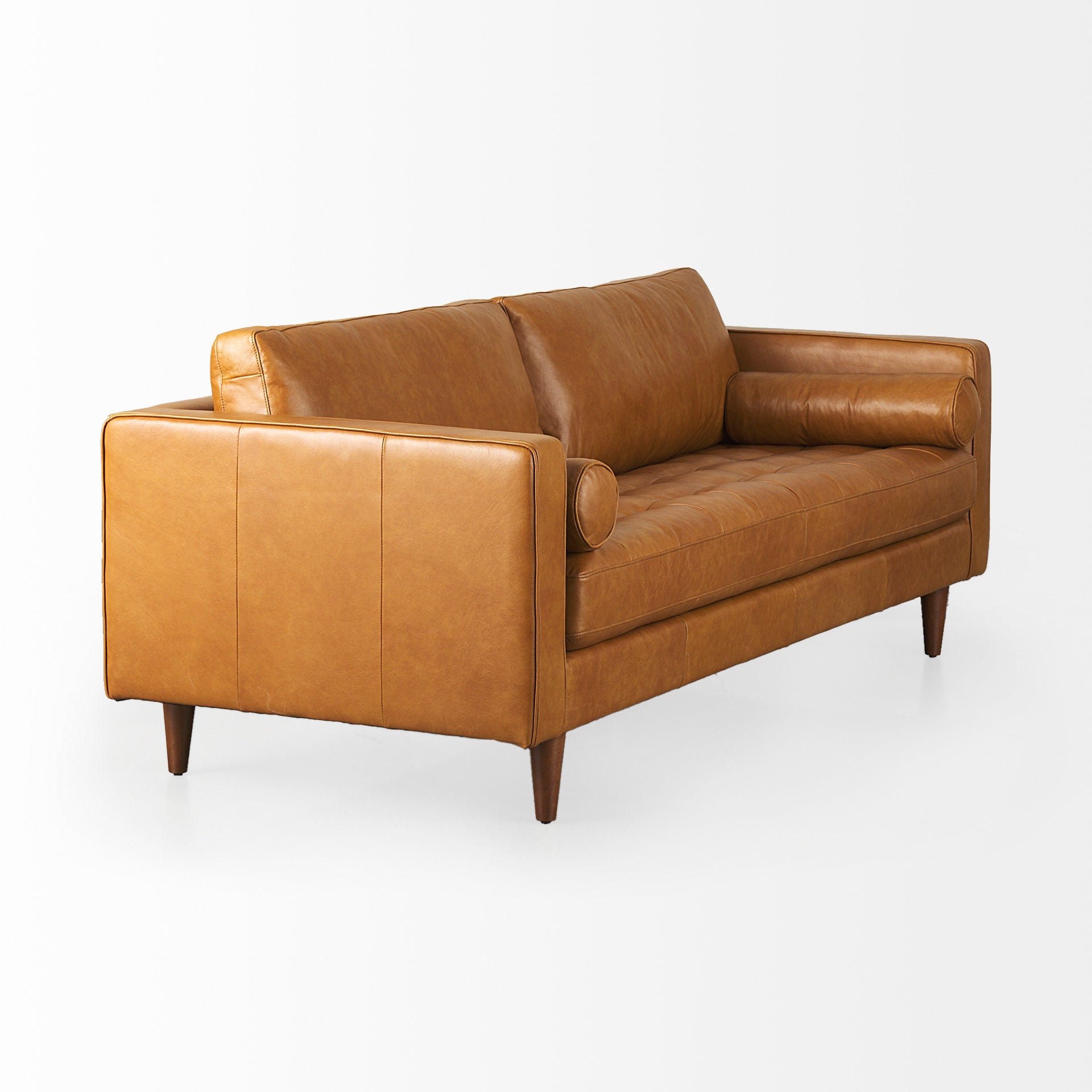Svend Tan Leather Sofa