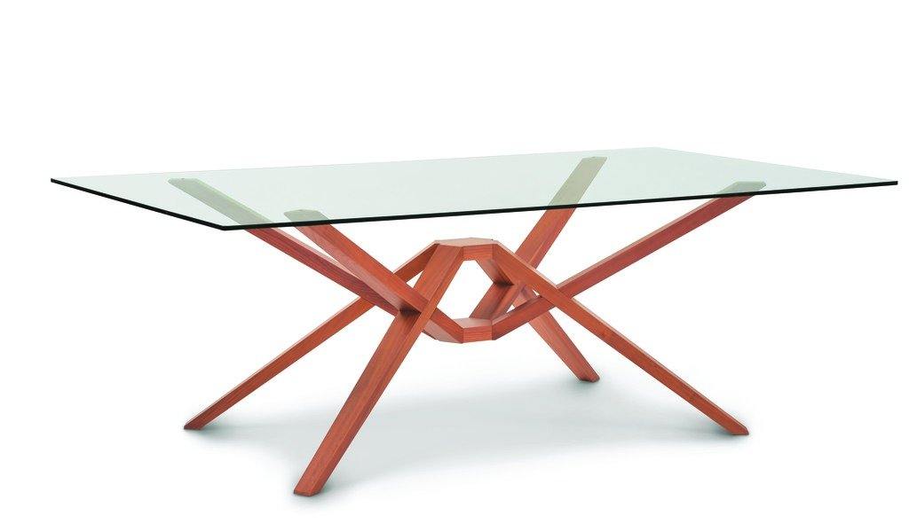 Exeter Glass Top Dining Table - The Tin Roof Furniture