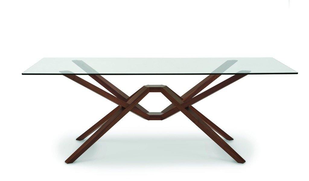 Exeter Glass Top Dining Table - The Tin Roof Furniture