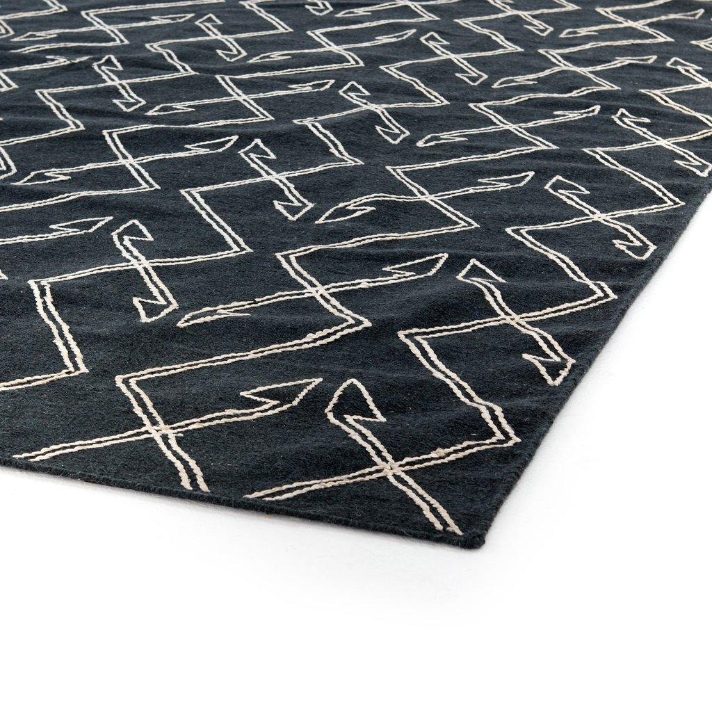 Charcoal Patterned Rug - The Tin Roof Furniture