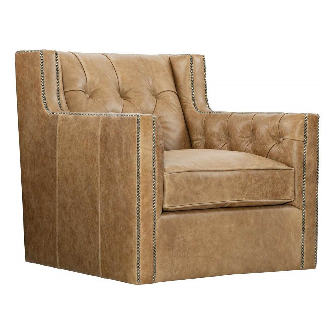 Candace Leather Swivel Chair